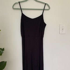Loft Midi Dress, Black (Size 4/M)